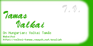 tamas valkai business card